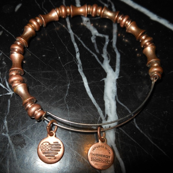 Alex And Ani Bracelet Round Copper Beads Charms - Picture 1 of 3